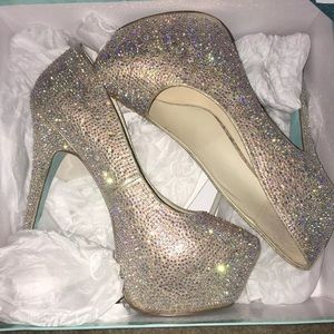 Betsey Johnson Rhinestone Bridal heels